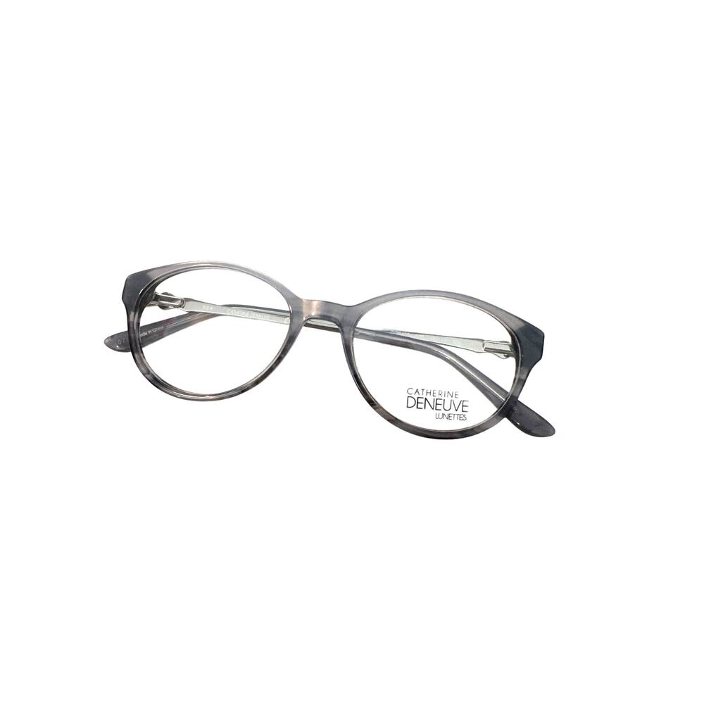 NEW Catherine Deneuve GREY Crystal clear rounded CD0422 Glasses